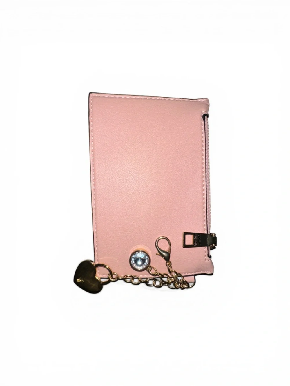 Marc New York Light Pink Vegan Leather Coin/Card Holder with Gold Charms &‎ Clip
